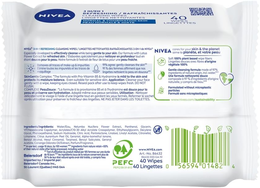 Eco-Friendly 3-in-1 Cleansing Wipes™