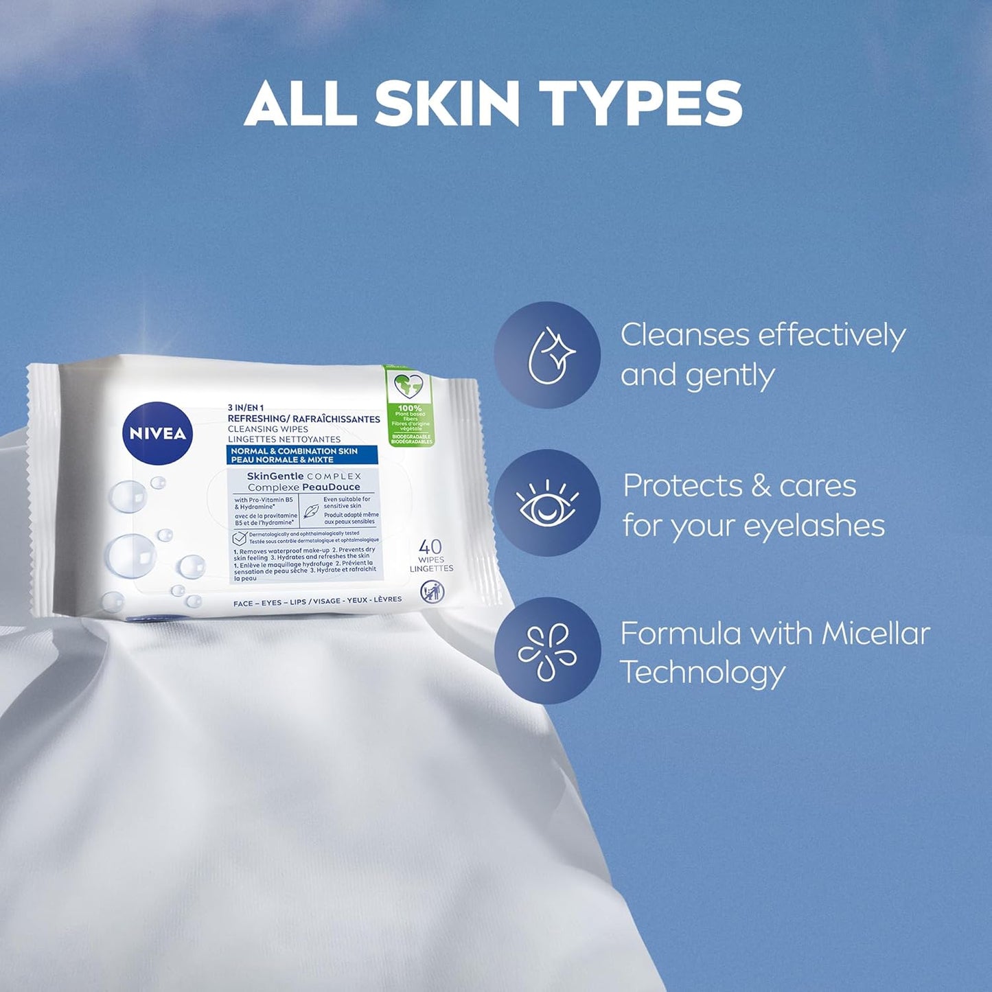 Eco-Friendly 3-in-1 Cleansing Wipes™