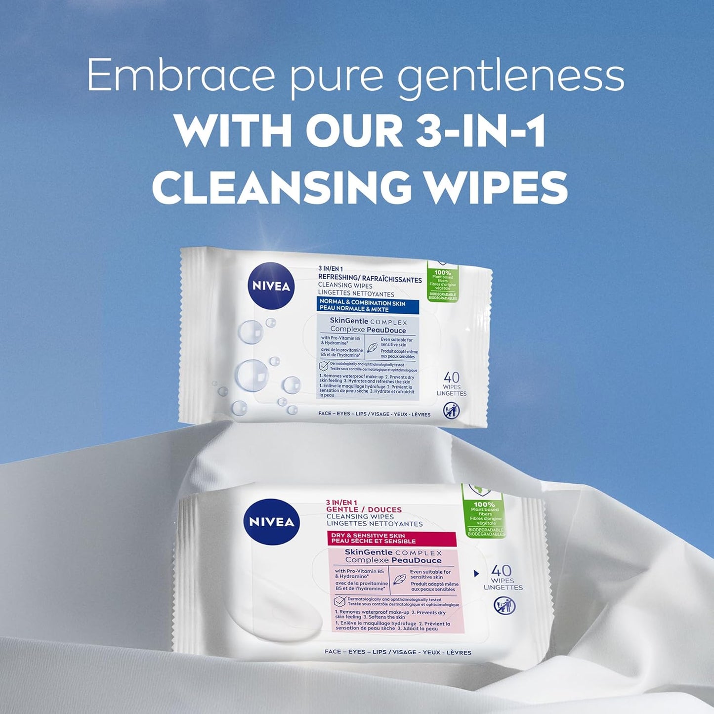 Eco-Friendly 3-in-1 Cleansing Wipes™